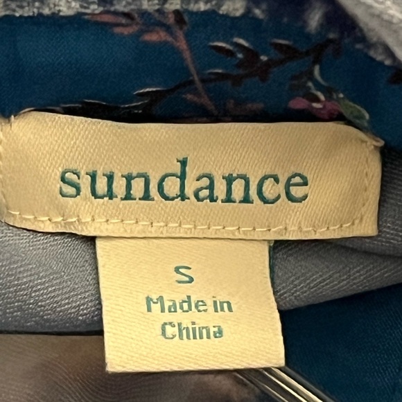 Sundance Anha blue velvet snap collar shirt size small - Picture 12 of 16